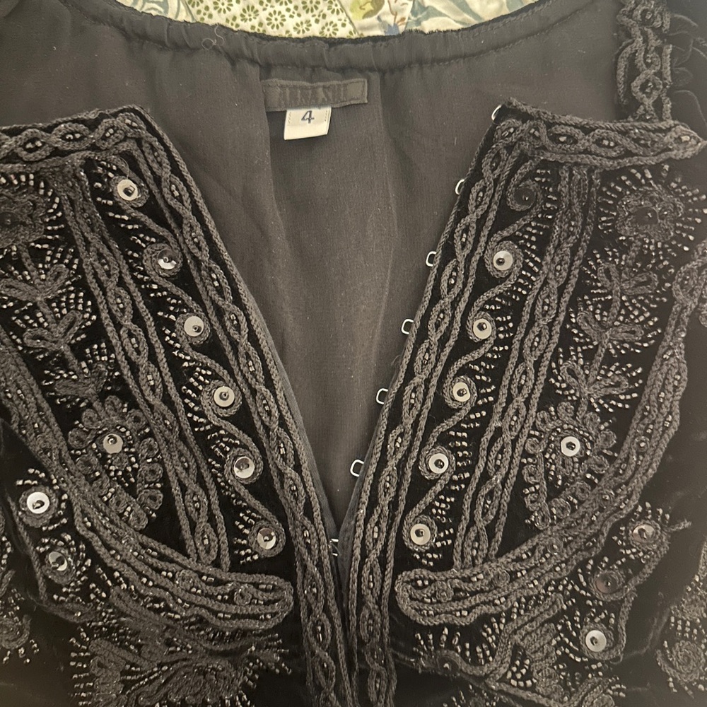 Anna Sui Vintage Black Velvet Top - Picture 3 of 6